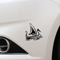 Sticker Viking Ship Vinyl Decal Vehicle (9.5*9.5CM) Accessories Vehicle Window Stickers (Free Shipping)