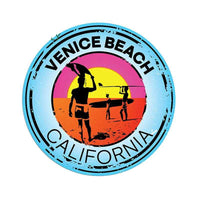 Sticker Car Stickers Venice Beach California Decal (13cm x 13cm) Sticker Swim Boat Kayak Water Surf Travel Car Accessories (Free Shipping)
