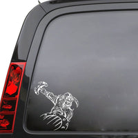Sticker Viking Warrior Decal (14.5*16CM) Black/Silver Car Sticker Vinyl (Free Shipping)