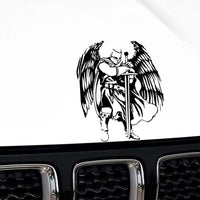Sticker Warrior Angel Knight Decal (12.3*15CM)  Black/Silver Covering The Body Silhoutte Vehicle Sticker Vinyl (Free Shipping)