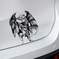 Sticker Warrior Angel Knight Decal (12.3*15CM)  Black/Silver Covering The Body Silhoutte Vehicle Sticker Vinyl (Free Shipping)