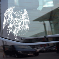 Sticker Warrior Angel Knight Decal (12.3*15CM)  Black/Silver Covering The Body Silhoutte Vehicle Sticker Vinyl (Free Shipping)