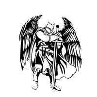 Sticker Warrior Angel Knight Decal (12.3*15CM)  Black/Silver Covering The Body Silhoutte Vehicle Sticker Vinyl (Free Shipping)