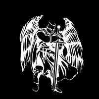 Sticker Warrior Angel Knight Decal (12.3*15CM)  Black/Silver Covering The Body Silhoutte Vehicle Sticker Vinyl (Free Shipping)