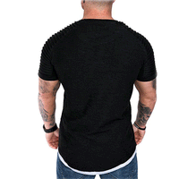 Mens Lit Pleated Wrinkled Fit Short Sleeve Solid Casual Tops (Free Shipping)