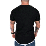Mens Lit Pleated Wrinkled Fit Short Sleeve Solid Casual Tops (Free Shipping)