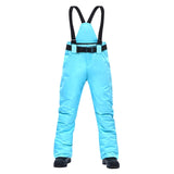 Men & Women Ski Pants Brands New Outdoor Sports High Quality Suspenders Trousers, Windproof Waterproof Warm Winter Snow Snowboard