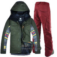 Mens Snow Wear Super Warm Men Skiing & Snowboarding Jacket & Pants (Free Shipping)