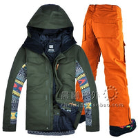 Mens Snow Wear Super Warm Men Skiing & Snowboarding Jacket & Pants (Free Shipping)