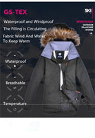 Women Skiing & Snowboarding Jacket Winter Hooded Fur Windproof Waterproof (Free Shipping)