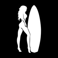Sticker Female Surfer Decor (7.8*15.5CM) Vehicle Sticker Vinyl High Quality Accessories (Free Shipping)