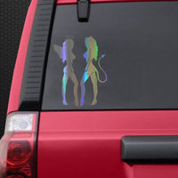 Sticker ANGEL DEVIL Sexy Girl Vehicle Stickers (10.5CM*14CM) Car Motorcycle other Decoration Reflective Styling (Free Shipping)