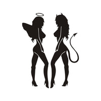 Sticker ANGEL DEVIL Sexy Girl Vehicle Stickers (10.5CM*14CM) Car Motorcycle other Decoration Reflective Styling (Free Shipping)