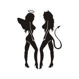 Sticker ANGEL DEVIL Sexy Girl Vehicle Stickers (10.5CM*14CM) Car Motorcycle other Decoration Reflective Styling (Free Shipping)