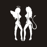 Sticker ANGEL DEVIL Sexy Girl Vehicle Stickers (10.5CM*14CM) Car Motorcycle other Decoration Reflective Styling (Free Shipping)