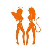 Sticker ANGEL DEVIL Sexy Girl Vehicle Stickers (10.5CM*14CM) Car Motorcycle other Decoration Reflective Styling (Free Shipping)