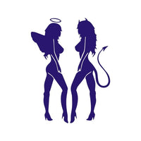 Sticker ANGEL DEVIL Sexy Girl Vehicle Stickers (10.5CM*14CM) Car Motorcycle other Decoration Reflective Styling (Free Shipping)