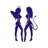 Sticker ANGEL DEVIL Sexy Girl Vehicle Stickers (10.5CM*14CM) Car Motorcycle other Decoration Reflective Styling (Free Shipping)