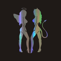 Sticker ANGEL DEVIL Sexy Girl Vehicle Stickers (10.5CM*14CM) Car Motorcycle other Decoration Reflective Styling (Free Shipping)
