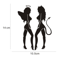 Sticker ANGEL DEVIL Sexy Girl Vehicle Stickers (10.5CM*14CM) Car Motorcycle other Decoration Reflective Styling (Free Shipping)