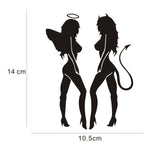 Sticker ANGEL DEVIL Sexy Girl Vehicle Stickers (10.5CM*14CM) Car Motorcycle other Decoration Reflective Styling (Free Shipping)