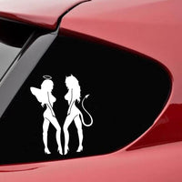 Sticker ANGEL DEVIL Sexy Girl Vehicle Stickers (10.5CM*14CM) Car Motorcycle other Decoration Reflective Styling (Free Shipping)