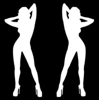 Sticker One Pair of Hot Sexy Girl Car Stickers And Decals (6*15CM) Woman in Heels Vehicle Door Stickers (Free Shipping)