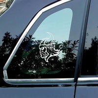 Sticker Viking Warrior Vehicle Sticker Decal (11*7.9CM) Black/Silver Vinyl (Free Shipping)
