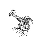 Sticker Viking Warrior Decal (14.5*16CM) Black/Silver Car Sticker Vinyl (Free Shipping)
